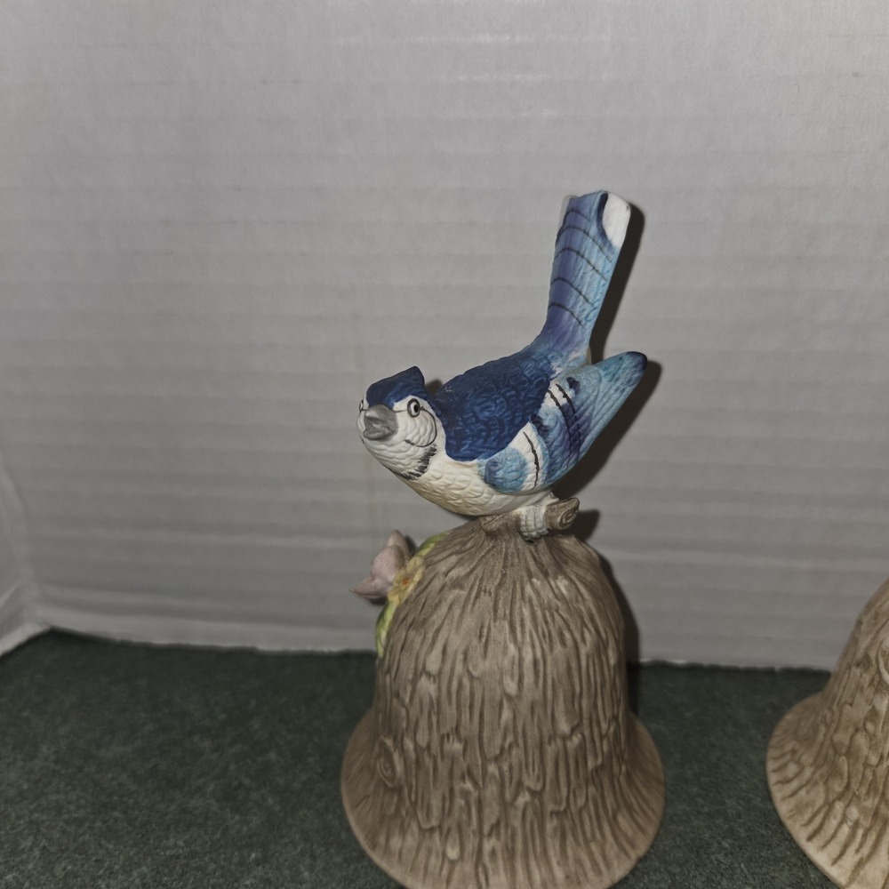 Lot of 3 Towle Bird Bells  Owl, GoldFinch, Bluejay Fine Bone China - Picture 4 of 16